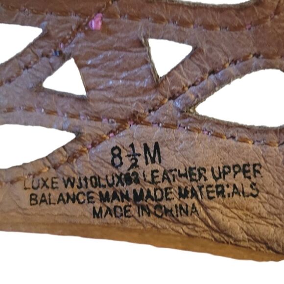 Jambu Luxe Metro Style Tan Leather Cutout Braided High Heel Sandals Size 8 1/2 - Picture 7 of 9